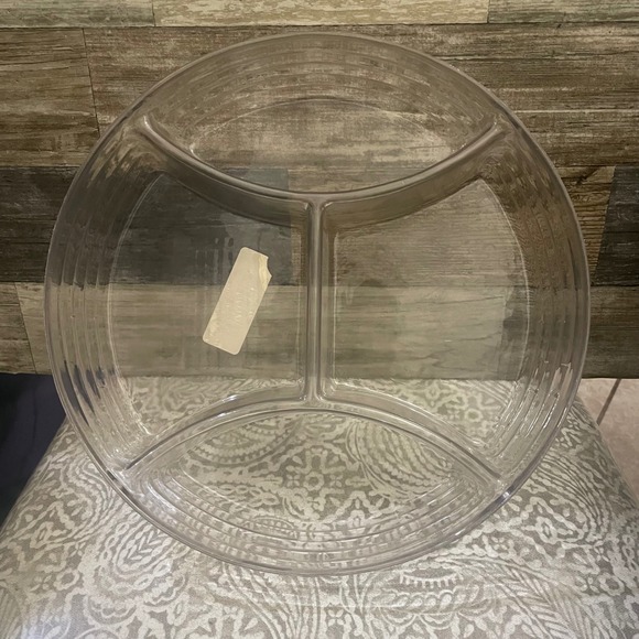 Longaberger Pinecone Stackabl Protector Divided Serving Tray basket insert 41432 - Picture 1 of 6